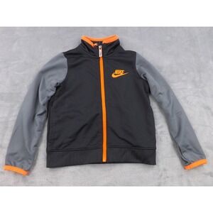 Nike Jacket Boy's Size 2T Toddler Gray/Orange Zip Up Pockets Just Do It Graphic